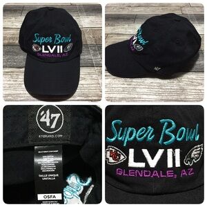 47 Brand Super Bowl LVII Kansas City Chief Philadelphia Eagles NFL Dad Hat